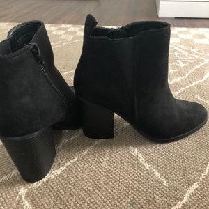 Black heeled booties